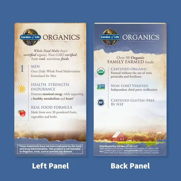 Organics Mens Once Daily Tablets