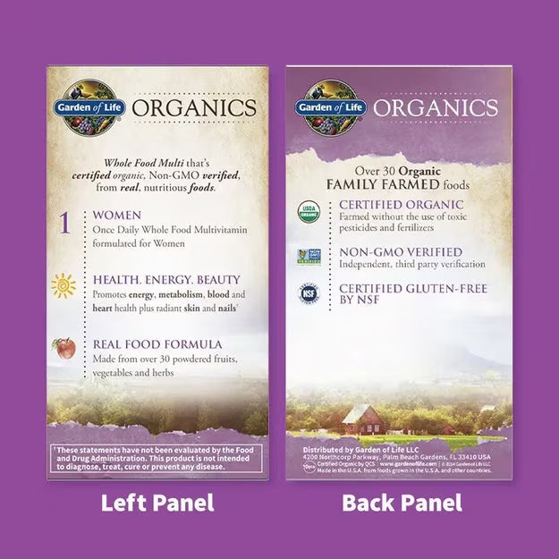Organics Women's Once Daily Tablets